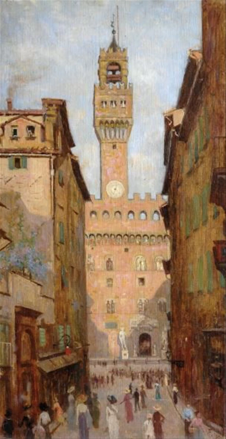 Palazzo Vecchio da Via Por Santa Maria, Firenze